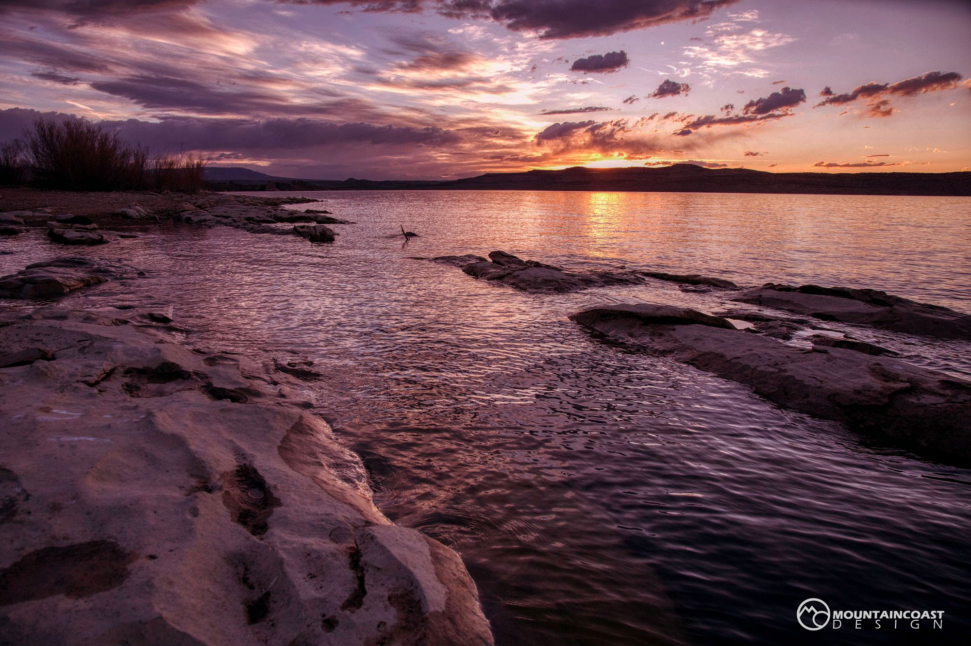 Lake at Sunset.